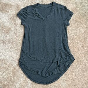 Latched Mama tunic length nursing t-shirt dark gray
